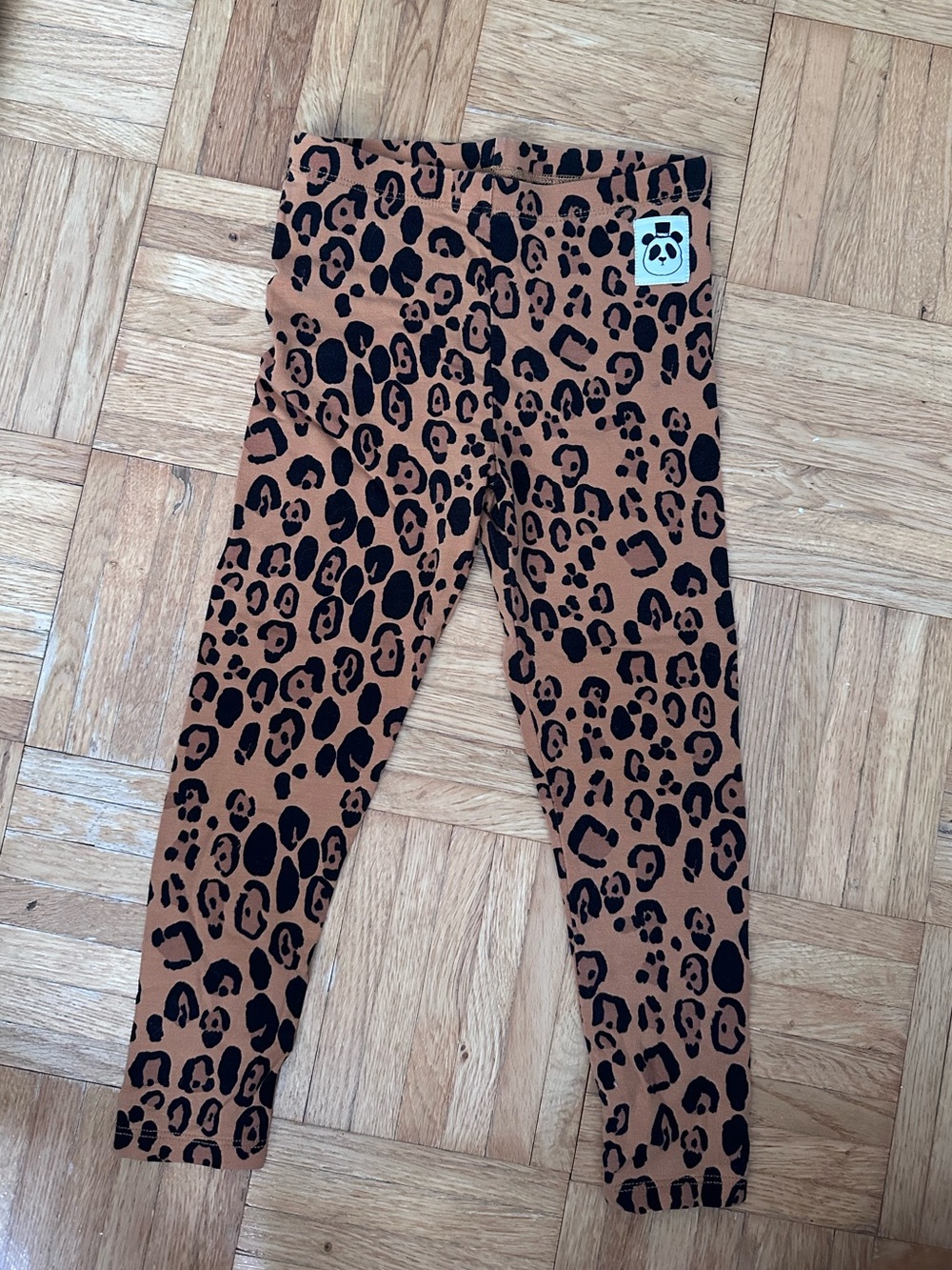 Mini Rodini Brown & Black Leopard Print Leggings